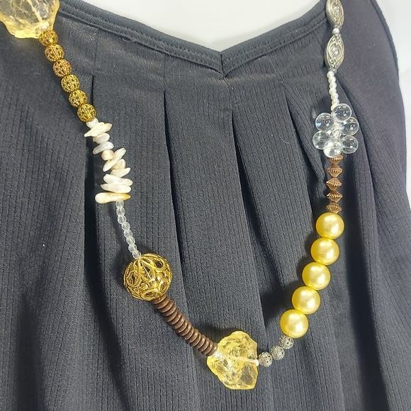 TRESKA Vintage Signed Statement Piece Handmade Original Beaded Necklace - Picture 2 of 5